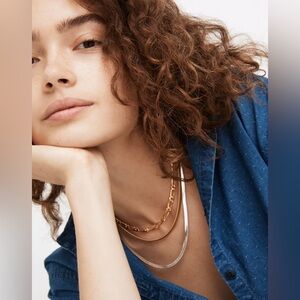 [NWT] Madewell Gold-Plated Herringbone Chain